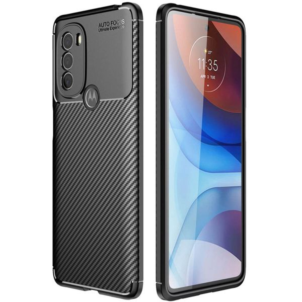 imoshion Carbon Softcase Backcover Motorola Moto G31 - Zwart