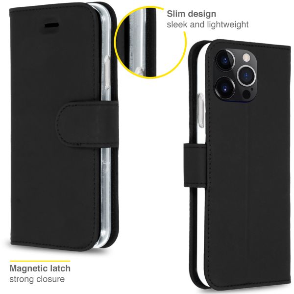 Accezz Wallet Softcase Bookcase Apple iPhone 13 Pro - Zwart
