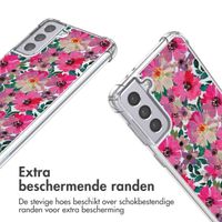 imoshion Design hoesje met koord Samsung Galaxy S21 - Flower Water