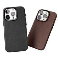 Woodcessories Bio Leather Case MagSafe iPhone 15 Pro Max - Zwart