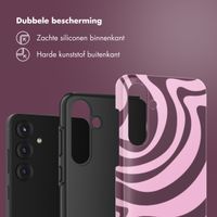 Selencia Vivid Backcover Samsung Galaxy S25 Plus - Wavy Swirl Pink Plum