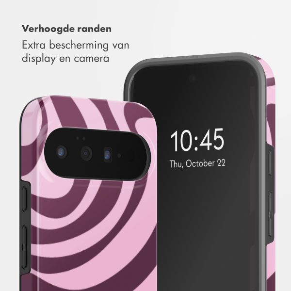 Selencia Vivid Backcover met MagSafe Google Pixel 11 Pro - Wavy Swirl Pink Plum