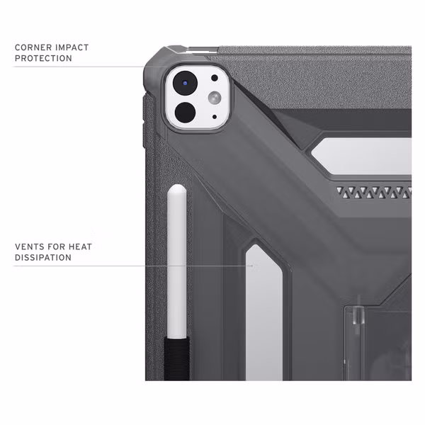UAG Scout Bookcase Apple iPad Pro 13 (2025) M5 / (2024) M4 - Ash