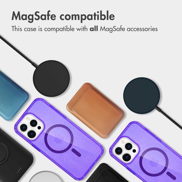 imoshion Sparkle Backcover met MagSafe Apple iPhone 15 Pro - Glitter Paars