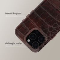 Selencia Croco Backcover met MagSafe Apple iPhone 16 Pro - Choco Brown