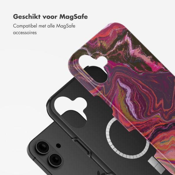 Selencia Vivid Backcover met MagSafe Apple iPhone 16 - Marble Purple