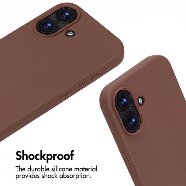 imoshion Silicone Case with Strap Apple iPhone 16 - Brown