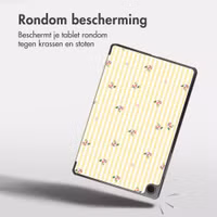 imoshion Design Trifold Bookcase Samsung Galaxy Tab A11 Plus / A9 Plus - Garden Stripes