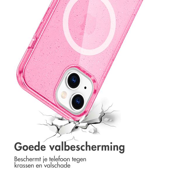imoshion Sparkle Backcover met MagSafe Apple iPhone 15 - Glitter Roze