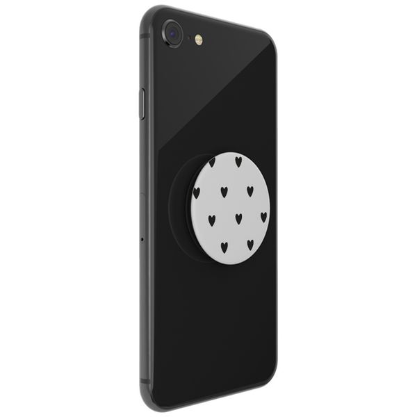 PopSockets iMoshion PopGrip - Black Hearts - White