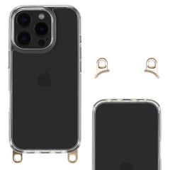 Selencia Backcover met afneembare haakjes Apple iPhone 16 Pro - Transparant