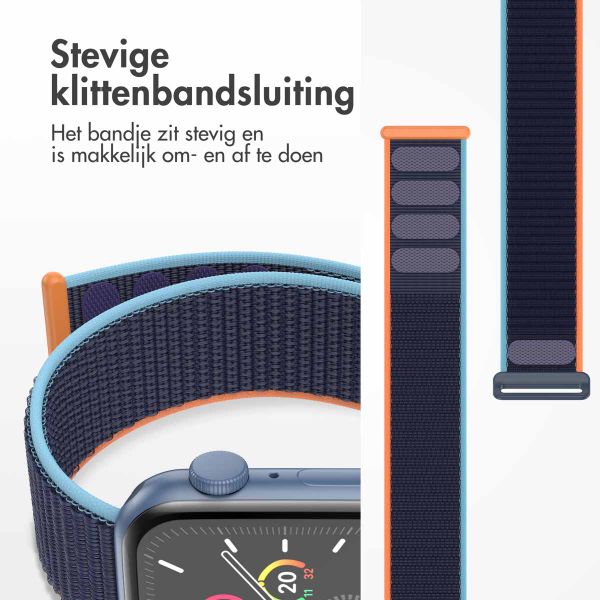 imoshion Nylon⁺ bandje Apple Watch Series 1 t/m 10 / SE / Ultra (2) (44/45/46/49 mm) - Dark Navy Blue