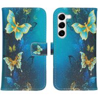 imoshion Design Softcase Bookcase Samsung Galaxy S23 - Blue Butterfly