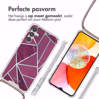 imoshion Design hoesje met koord Samsung Galaxy A14 (5G/4G) - Bordeaux Graphic