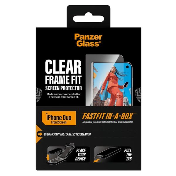 PanzerGlass Ultra Wide Fit FastFit in-a-box Privacy Screenprotector Apple iPhone Duo
