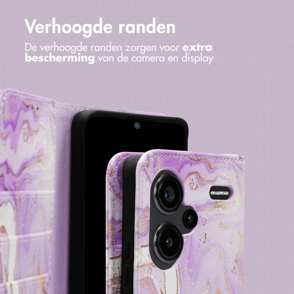 imoshion Design Bookcase Xiaomi Redmi Note 13 Pro Plus (5G) - Purple Marble