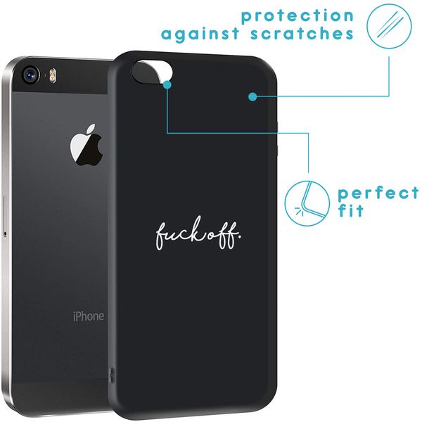 imoshion Design hoesje iPhone 5 / 5s / SE - Fuck Off - Zwart