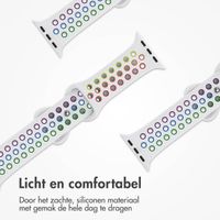 imoshion Sport⁺ bandje Apple Watch Series 1 t/m 9 / SE (38/40/41 mm) | Series 10 / 11 (42 mm) - Maat M/L - White Rainbow