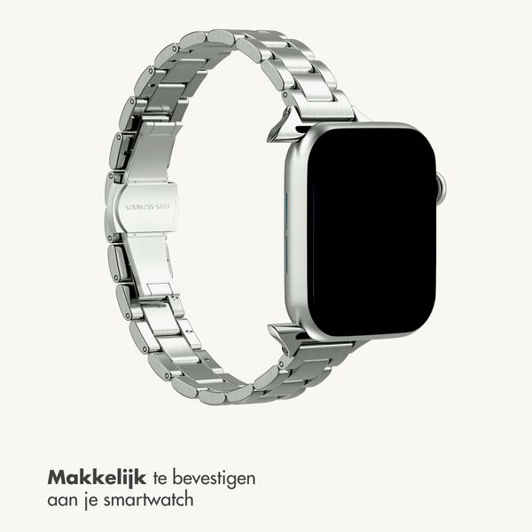 Selencia Slim Steel schakelbandje Apple Watch | 38/40/41/42 mm - Zilver