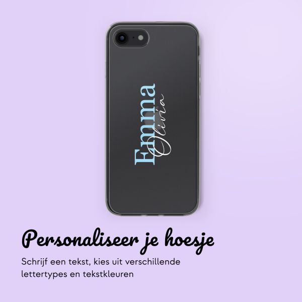 Gepersonaliseerd hoesje met naam iPhone SE (2022 / 2020) / 8 / 7 - Transparant