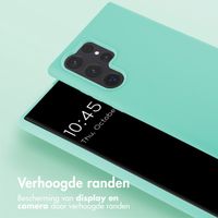 Selencia Siliconen hoesje met afneembaar koord Samsung Galaxy S24 Ultra - Turquoise