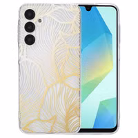 imoshion Design hoesje Samsung Galaxy A16 - Golden Leaves Transparant