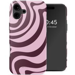 Selencia Vivid Backcover met MagSafe Apple iPhone 16 - Wavy Swirl Pink Plum