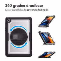 Accezz Rugged Backcover met schouderstrap Samsung Galaxy Tab A9 Plus - Transparent