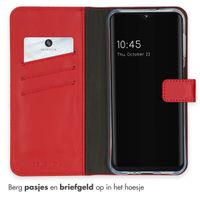 Selencia Echt Lederen Bookcase Samsung Galaxy A14 (5G/4G) - Rood