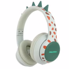 imoshion Draadloze Kinderkoptelefoon Dino - Decibelbegrenzer - Met AUX kabel - Brown / Orange