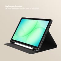 Selencia Sabi Bookcase met panterprint Samsung Galaxy Tab A11 Plus - Midnight Black