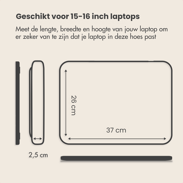 imoshion Laptophoes met opbergvak 15-16 inch - Laptopsleeve - Candy Pink