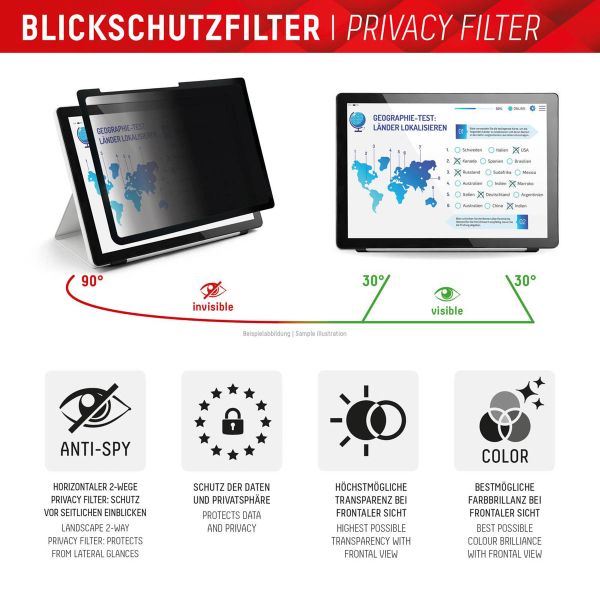 Displex Privacy Screenprotector Apple iPad Pro 13 (2024) M4 / Air 13 inch (2025) M3 / (2024) M2