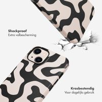 Selencia Vivid Backcover Apple iPhone 14 - Art Wave Black