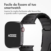 Accezz Mat Titanium bandje Apple Watch | 38/40/41/42 mm - Zwart