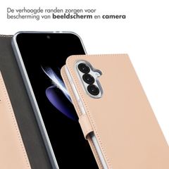 Selencia Echt Leren Bookcase Samsung Galaxy A36 / A56 - Roze