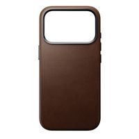 Nomad Traditional Leather Backcover met MagSafe Apple iPhone 17 Pro - Bruin