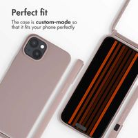imoshion Silicone Case with Strap Apple iPhone 15 Plus - Sand Pink