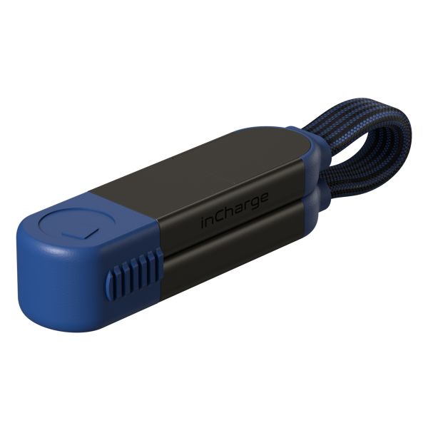 Rolling Square inCharge® X 6-in-1 sleutelhanger oplaadconnector - Sapphire Blue