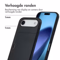 imoshion Backcover met pasjeshouder Apple iPhone Air - Zwart