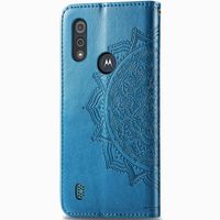 Mandala Bookcase Motorola Moto E6s - Turquoise
