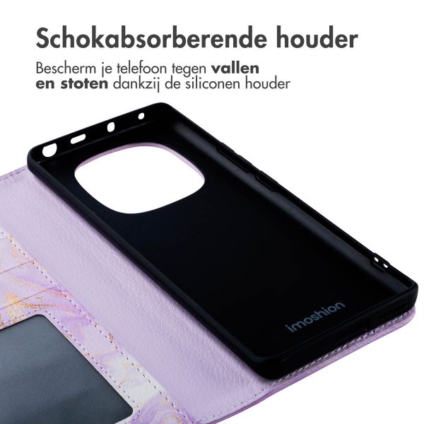 imoshion Design Bookcase Xiaomi Redmi Note 14 Pro (4G) - Purple Marble