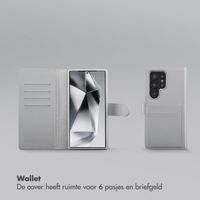 Selencia Olyn Uitneembare Bookcase met MagSafe Samsung Galaxy S24 Ultra - Grijs