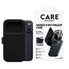 CARE by PanzerGlass Tango 2 in 1 Wallet Case MagSafe Apple iPhone 17 Pro - Zwart