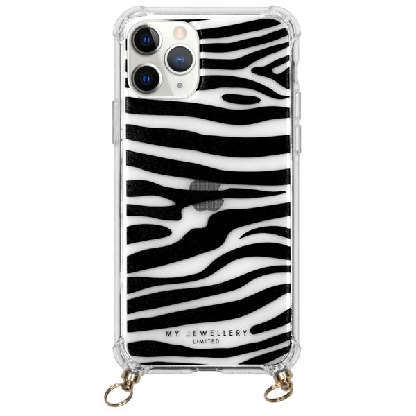 My Jewellery Design Softcase Koordhoesje iPhone 11 Pro - Zebra