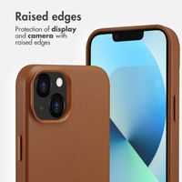 Accezz Leather Back Cover with MagSafe Apple iPhone 13 - Sienna Brown