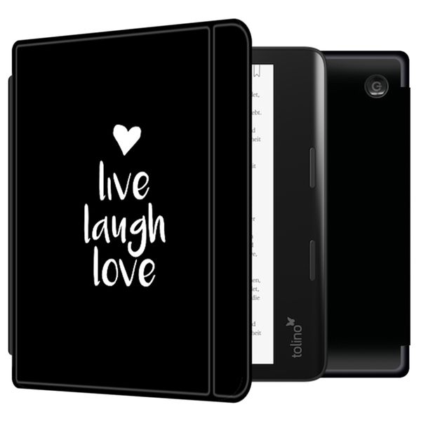 imoshion Design Slim Hard Case Sleepcover met stand Kobo Sage / Tolino Epos 3 - Live Laugh Love