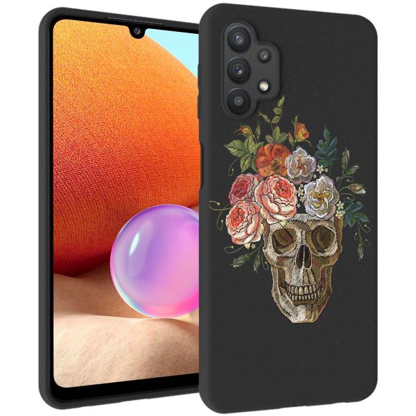 imoshion Design hoesje Samsung Galaxy A32 (5G) - Doodshoofd - Multicolor