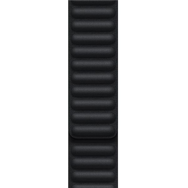 Apple Leather Link bandje Apple Watch Series 1 t/m 11 / SE / Ultra (44/45/46/49 mm) - Maat M/L - Midnight