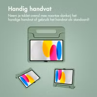 imoshion Kidsproof Backcover met handvat Apple iPad 11 (2025) 11 inch A16 / iPad 10 (2022) 10.9 inch - Olive Green